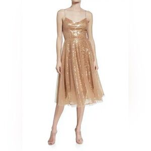 Dress the Population Edith Sweetheart Seaquin Fit-&-Flare Dress